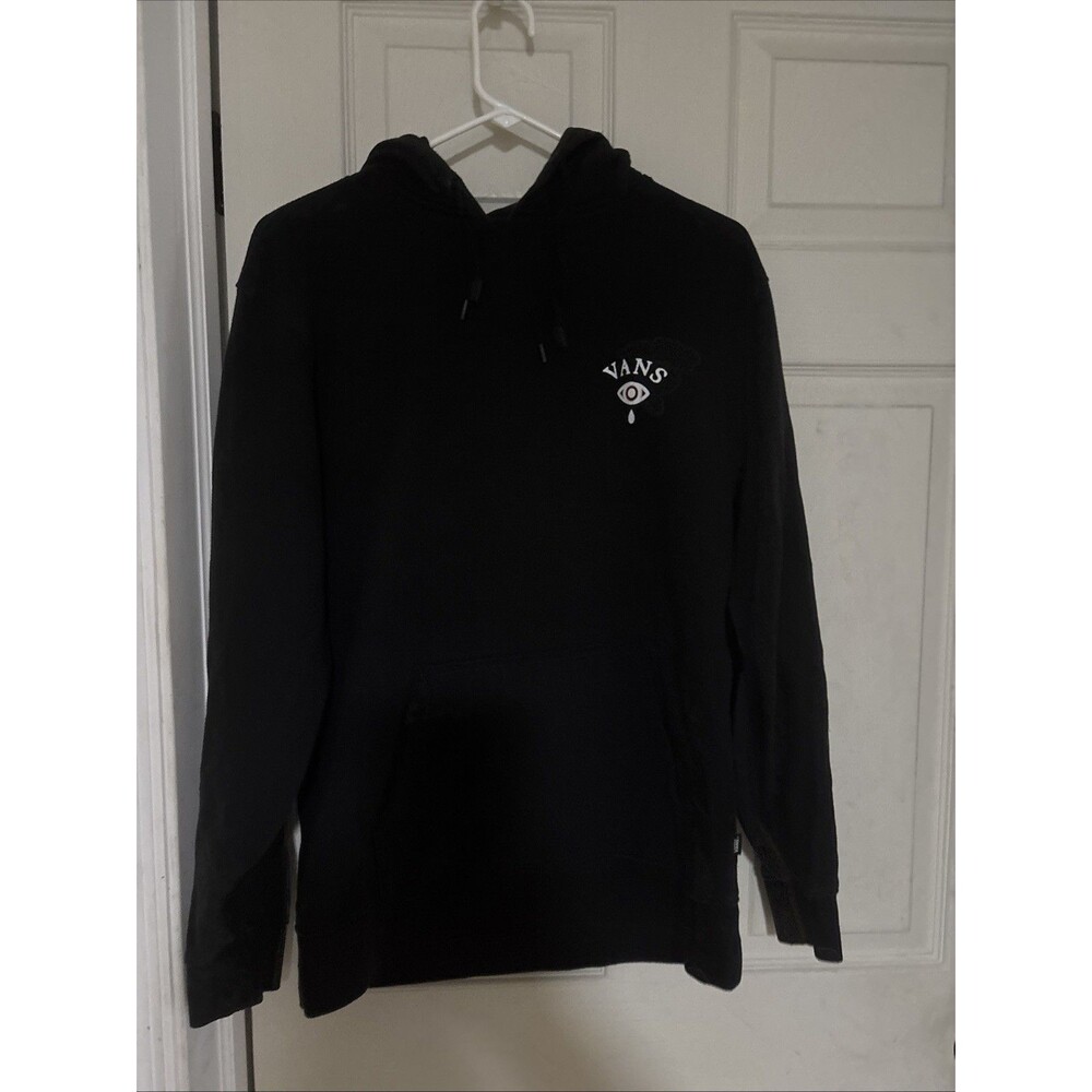 Vintage Vans Skull Joker Playing Card Graphic Off The Wall Hoodie Black Size S